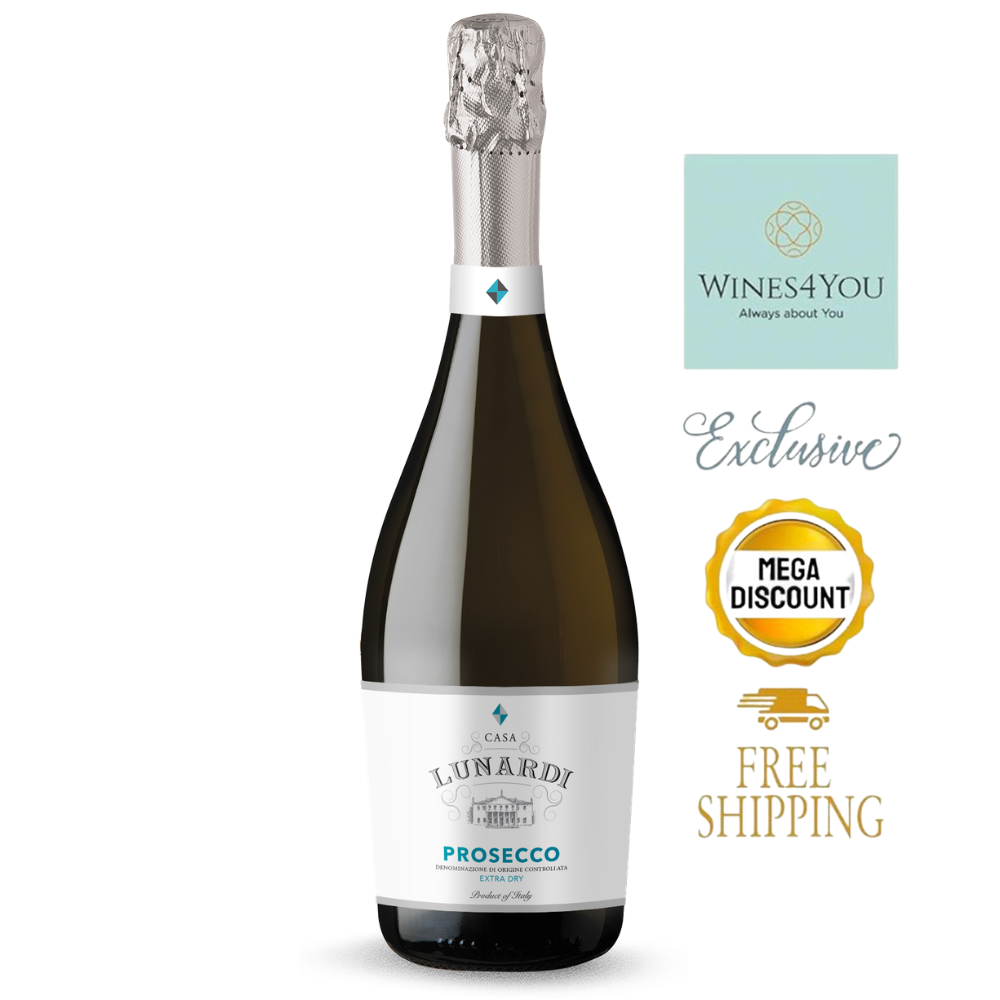 Lunardi Prosecco DOC Spumante Extra Dry Italy Sparkling Wine